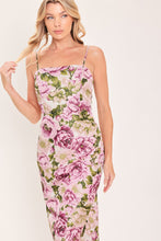 Load image into Gallery viewer, POWDER PETAL POISE JACQUARD WOVEN COLUMN DRESS
