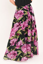 Load image into Gallery viewer, NOIR GARDEN BLACK PRINTED FULL-CIRCLE MAXI SKIRT
