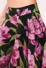 Load image into Gallery viewer, NOIR GARDEN BLACK PRINTED FULL-CIRCLE MAXI SKIRT
