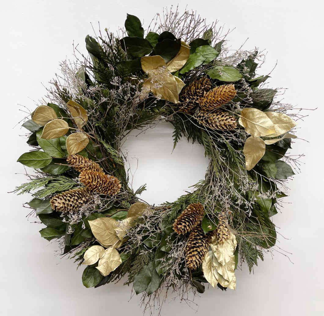 Christmas evermore dried floral holiday wreath 22 inches