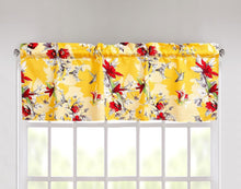Load image into Gallery viewer, Bedding Sunshine Yellow Hummingbirds Floral Duvet Cover &amp; Fitted Flat Bed Sheets Set w/ Pillow Cases Window Valances (925)
