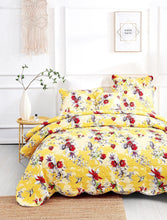 Load image into Gallery viewer, Bedding Radiant Sunshine Yellow Hummingbirds Floral Scalloped Bedspread Set (JHW-925)
