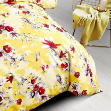 Load image into Gallery viewer, Bedding Sunshine Yellow Hummingbirds Floral Duvet Cover Set w/ Pillow Cases (JHW-925)
