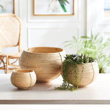 Load image into Gallery viewer, CANE RATTAN PLANT BASKETS, SET OF 3
