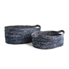 Load image into Gallery viewer, DENIM OVAL BASKETS, SET OF 2

