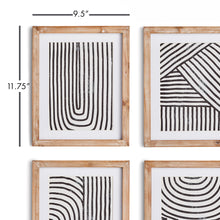 Load image into Gallery viewer, ACHROMATIC LINEAR PETITE PRINTS, SET OF 4
