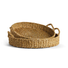 Load image into Gallery viewer, SEAGRASS ROUND TRAYS, SET OF 2
