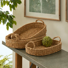 Load image into Gallery viewer, SEAGRASS OVAL TRAYS, SET OF 3
