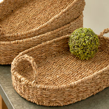 Load image into Gallery viewer, SEAGRASS OVAL TRAYS, SET OF 3
