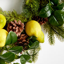 Load image into Gallery viewer, LEMON &amp; MIXED BOTANICALS WREATH 26"
