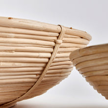 Load image into Gallery viewer, CANE RATTAN LOW BOWLS, SET OF 2

