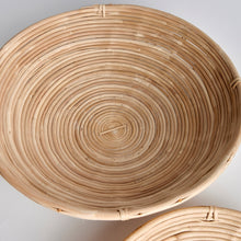 Load image into Gallery viewer, CANE RATTAN LOW BOWLS, SET OF 2
