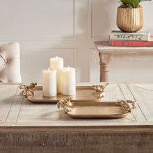 Load image into Gallery viewer, POMEGRANATE BRANCH DECORATIVE TRAYS, SET OF 2
