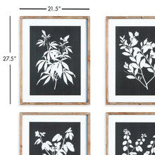 Load image into Gallery viewer, MONOCHROME BOTANICAL PRINTS, SET OF 4
