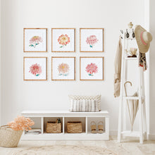 Load image into Gallery viewer, COLORFUL CHRYSANTHEMUM PRINTS, SET OF 6
