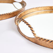 Load image into Gallery viewer, BRAIDEN DECORATIVE MIRRORED TRAYS, SET OF 2
