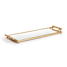 Load image into Gallery viewer, DAPHNE NARROW MIRRORED TRAY WITH HANDLES
