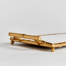 Load image into Gallery viewer, DAPHNE NARROW MIRRORED TRAY WITH HANDLES
