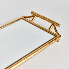 Load image into Gallery viewer, DAPHNE NARROW MIRRORED TRAY WITH HANDLES
