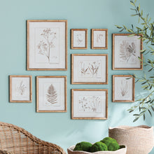 Load image into Gallery viewer, BOTANICAL STUDY IN SEPIA, SET OF 9

