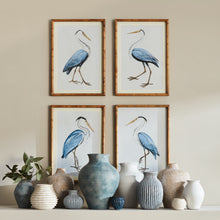 Load image into Gallery viewer, ELEGANT BLUE HERON PRINTS, SET OF 4

