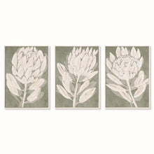 Load image into Gallery viewer, PROTEA TRIPTYCH HAND-EMBELLISHED GICLEES, SET OF 3
