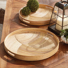 Load image into Gallery viewer, JELANI CANE ROUND TRAYS, SET OF 2
