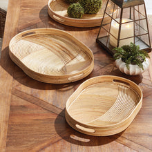 Load image into Gallery viewer, JELANI CANE OVAL TRAYS, SET OF 2
