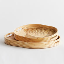 Load image into Gallery viewer, JELANI CANE OVAL TRAYS, SET OF 2
