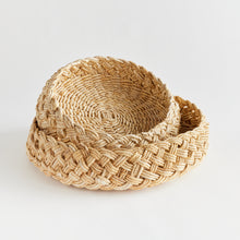 Load image into Gallery viewer, ABACA FRENCH BRAIDED BASKETS, SET OF 2
