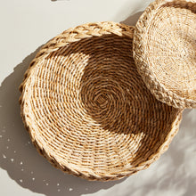 Load image into Gallery viewer, ABACA FRENCH BRAIDED BASKETS, SET OF 2
