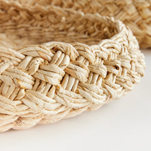 Load image into Gallery viewer, ABACA FRENCH BRAIDED ROUND TRAYS, SET OF 2
