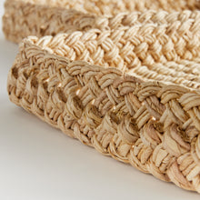 Load image into Gallery viewer, ABACA FRENCH BRAIDED SQUARE TRAYS, SET OF 2
