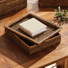 Load image into Gallery viewer, BURMA RATTAN LIDDED LETTER BOX
