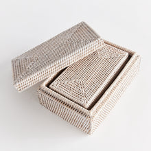 Load image into Gallery viewer, BURMA RATTAN RECTANGULAR LIDDED BOXES, SET OF 2
