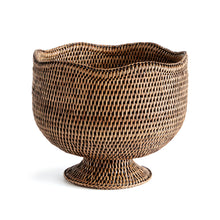 Load image into Gallery viewer, BURMA RATTAN  FOOTED CACHEPOT
