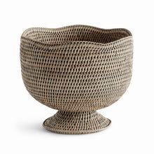 Load image into Gallery viewer, BURMA RATTAN FOOTED CACHEPOT
