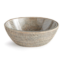 Load image into Gallery viewer, BURMA RATTAN SERVING BOWL 10.75"
