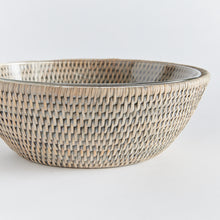 Load image into Gallery viewer, BURMA RATTAN SERVING BOWL 10.75"
