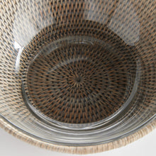 Load image into Gallery viewer, BURMA RATTAN SERVING BOWL 10.75"
