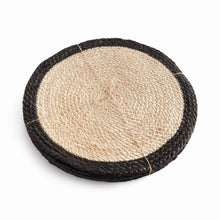 Load image into Gallery viewer, JUTE COIL ROUND PLACEMATS, SET OF 8
