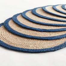 Load image into Gallery viewer, JUTE COIL ROUND PLACEMATS, SET OF 8

