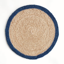 Load image into Gallery viewer, JUTE COIL ROUND PLACEMATS, SET OF 8
