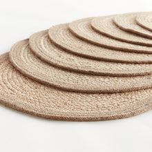 Load image into Gallery viewer, JUTE COIL ROUND PLACEMATS, SET OF 8
