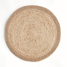 Load image into Gallery viewer, JUTE COIL ROUND PLACEMATS, SET OF 8
