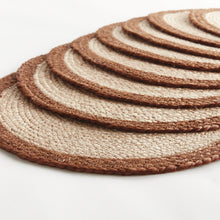 Load image into Gallery viewer, JUTE COIL ROUND PLACEMATS, SET OF 8
