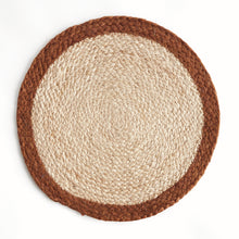 Load image into Gallery viewer, JUTE COIL ROUND PLACEMATS, SET OF 8
