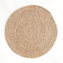 Load image into Gallery viewer, JUTE COIL ROUND PLACEMATS, SET OF 8

