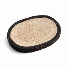 Load image into Gallery viewer, JUTE COIL OVAL PLACEMATS, SET OF 8
