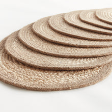 Load image into Gallery viewer, JUTE COIL OVAL PLACEMATS, SET OF 8
